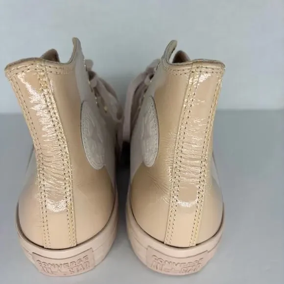 Converse Chuck Taylor All Star High Top Barely Rose Patent Leather Sneaker - Picture 3 of 10